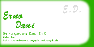 erno dani business card