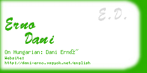 erno dani business card